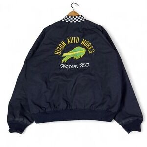 Garfield Outdoors Racing Jacket Bison Auto Works Embroidered Mens XL